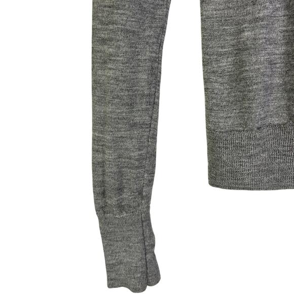 J. Crew Cardigan Jackie merino wool Womens XS Heather Gray Gold Buttons Classic - Picture 6 of 10